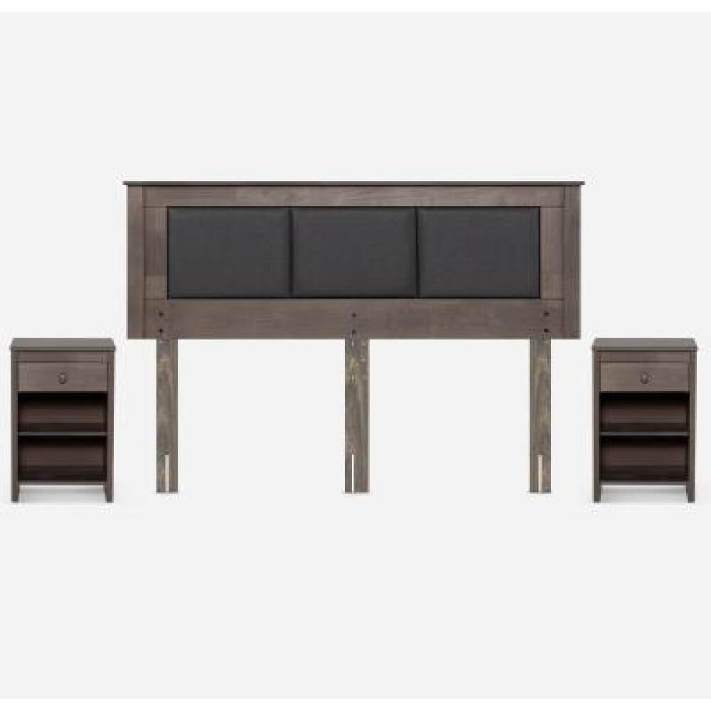 Cama Europea Rosen New Style 4 Plus / King / Base Dividida  + Set Maderas Rachel Gris image number 10.0