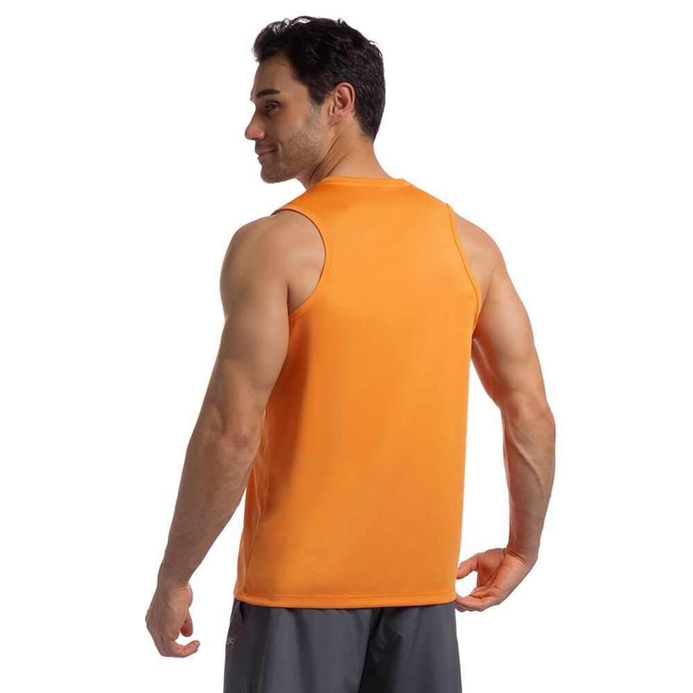 Polera Essential Sin Mangas Naranja Hombre image number 2.0
