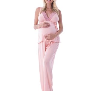 Pijama Maternal Y Lactancia Rosa 2rios