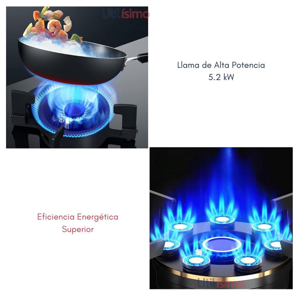 Cocina Flip Top Encimera A Gas 2 Platos Placa Vidrio Templado Boko image number 7.0