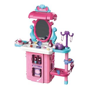 Juguete Set Maleta Cosmetiquero 38 Piezas 3 En 1 Rosado Infantil