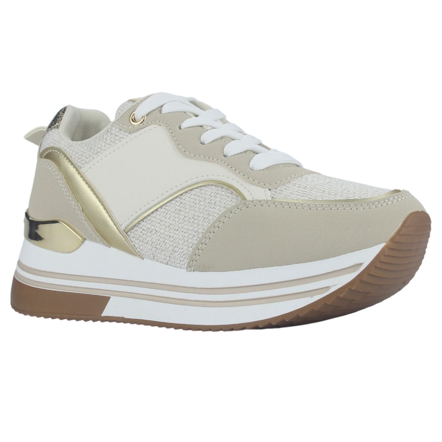 Zapatilla Mujer Chalada Jettixlow2 Beige Urbano image number 2.0