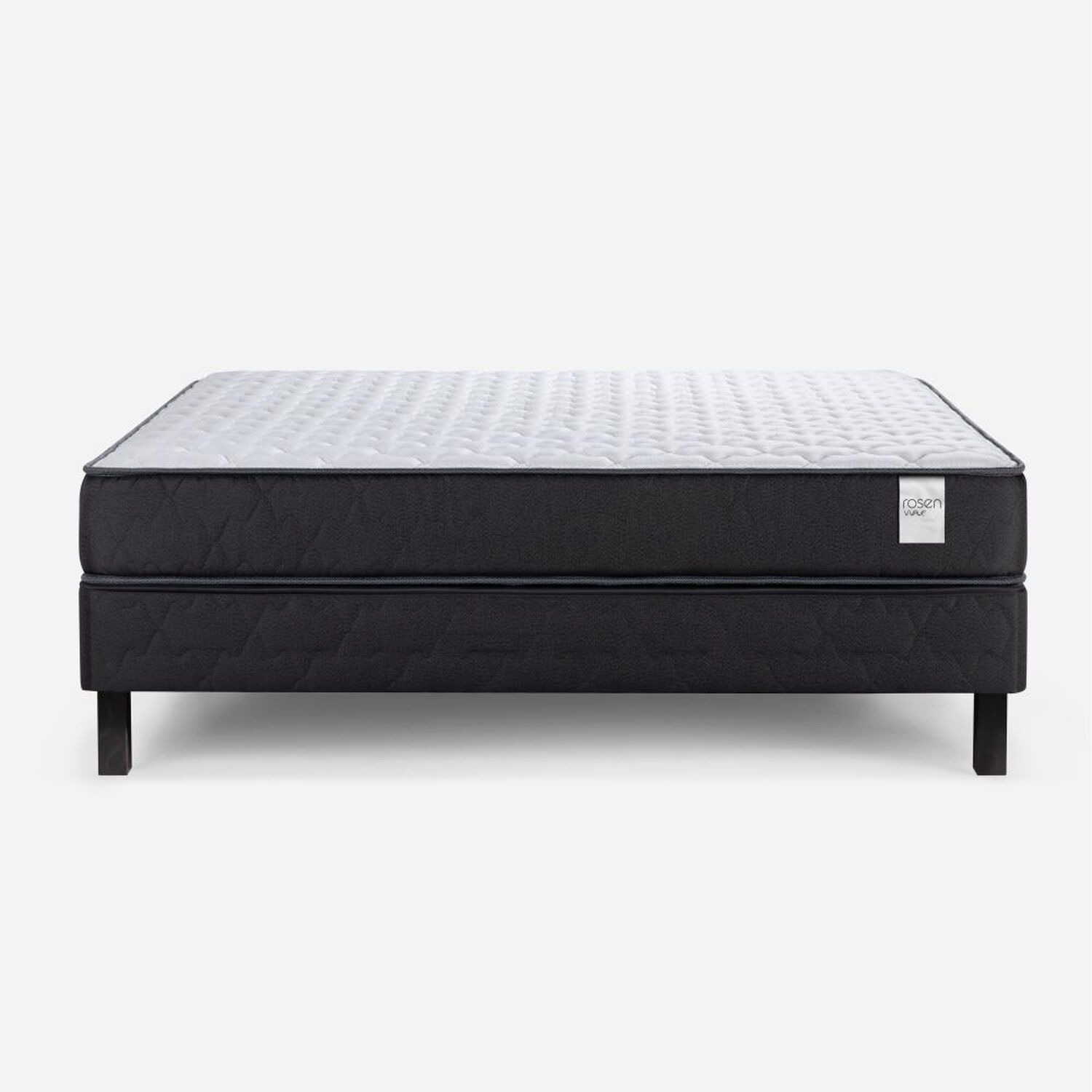 Cama Europea Rosen Wave / 2 Plazas / Base Normal + Set de Maderas Madrid image number 2.0
