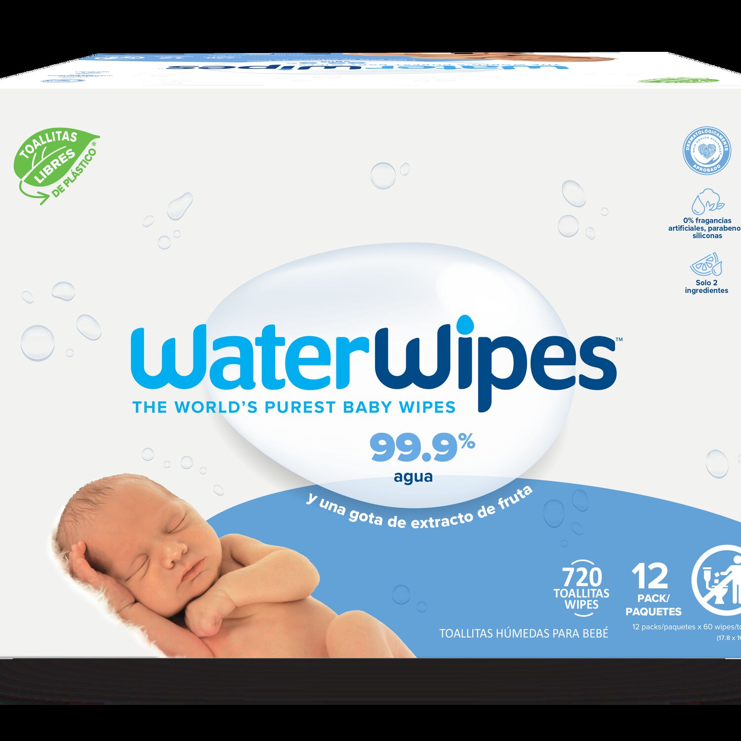 Toallitas Humedas Waterwipes - Caja (12x60unid) image number 0.0