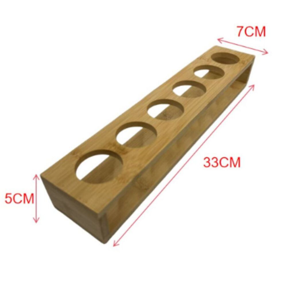Estante De Bamb&uacute; Para Vasos Shot Bandeja Para Servir 6 Espacios image number 2.0