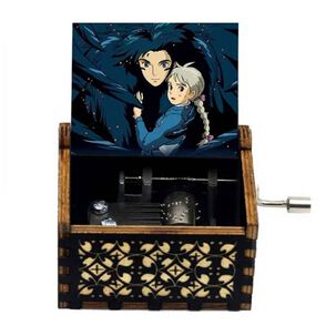 Caja Musical Negra De Castillo Ambulante