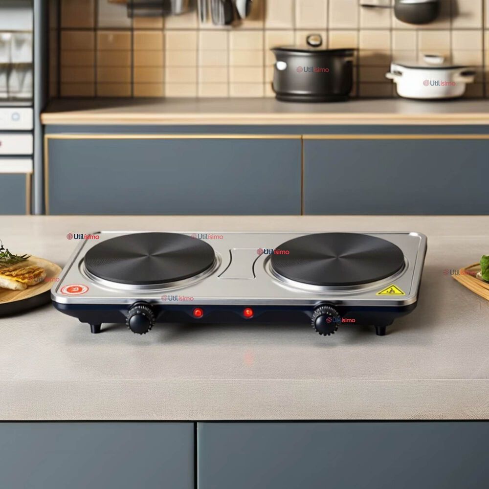 Cocina Encimera Eléctrica 2 Platos 2000w Cocinilla Premium Plateada image number 0.0