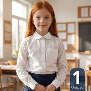 Blusa Escolar Camisa Blanca Manga Larga Colegio Para Ni&ntilde;as
