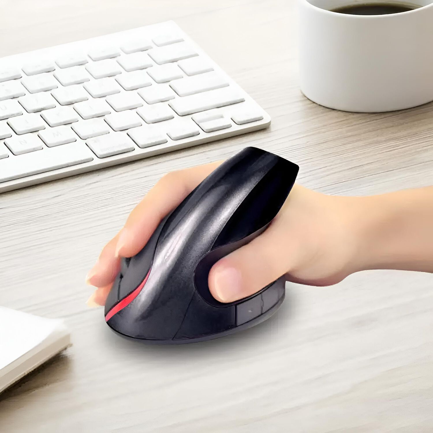 Mouse Vertical Inal&aacute;mbrico 2.4g Ergon&oacute;mico Aero Ergo Black image number 2.0