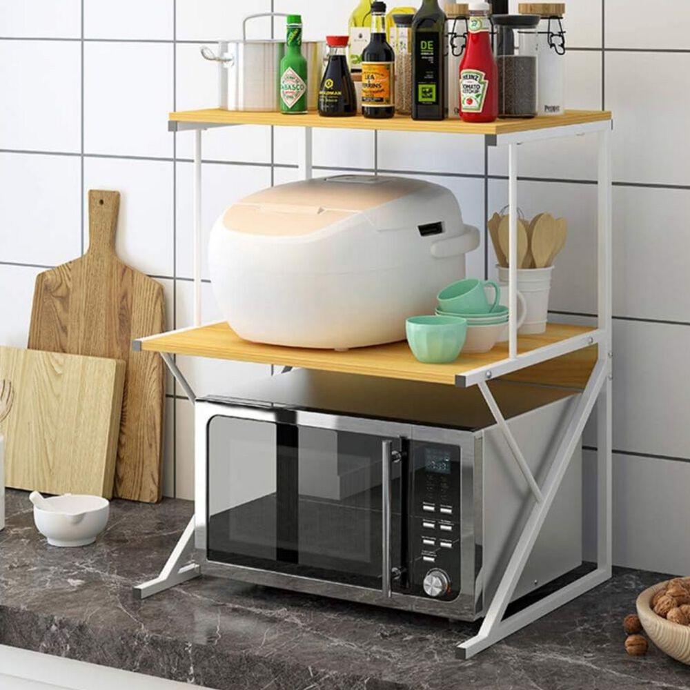 Estante Rack Cocina Microondas Organizador Blanco 64x54x37 Cm image number 3.0