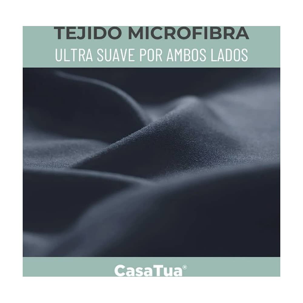 Sabana 1800 Hotel Ultra Suave + Funda Bordada. 2 Plazas Azul Marino image number 3.0