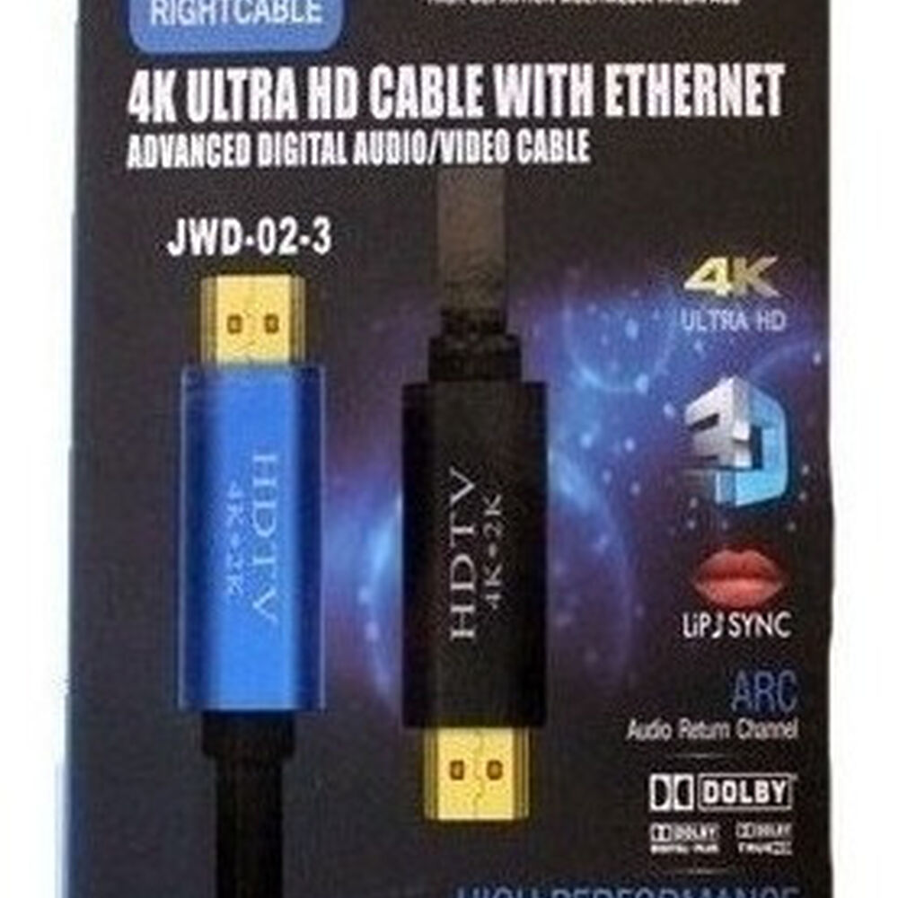 Cable Hdmi 4k Hd - 3m - Ultra Resistente 