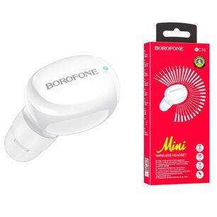 Aud&iacute;fonos Inal&aacute;mbricos Bluetooth Mini Borofone Manos Libre Blanco