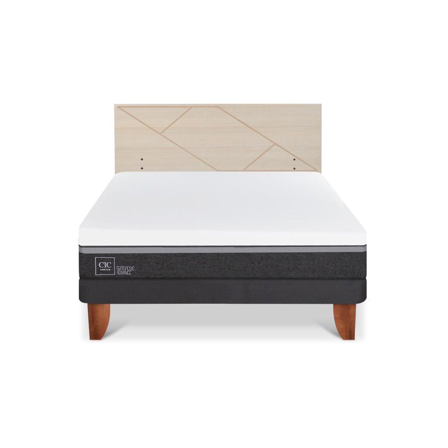 Cama Europea Cic Ortopedic Advance / 2 Plazas / Base Normal + Respaldo image number 0.0