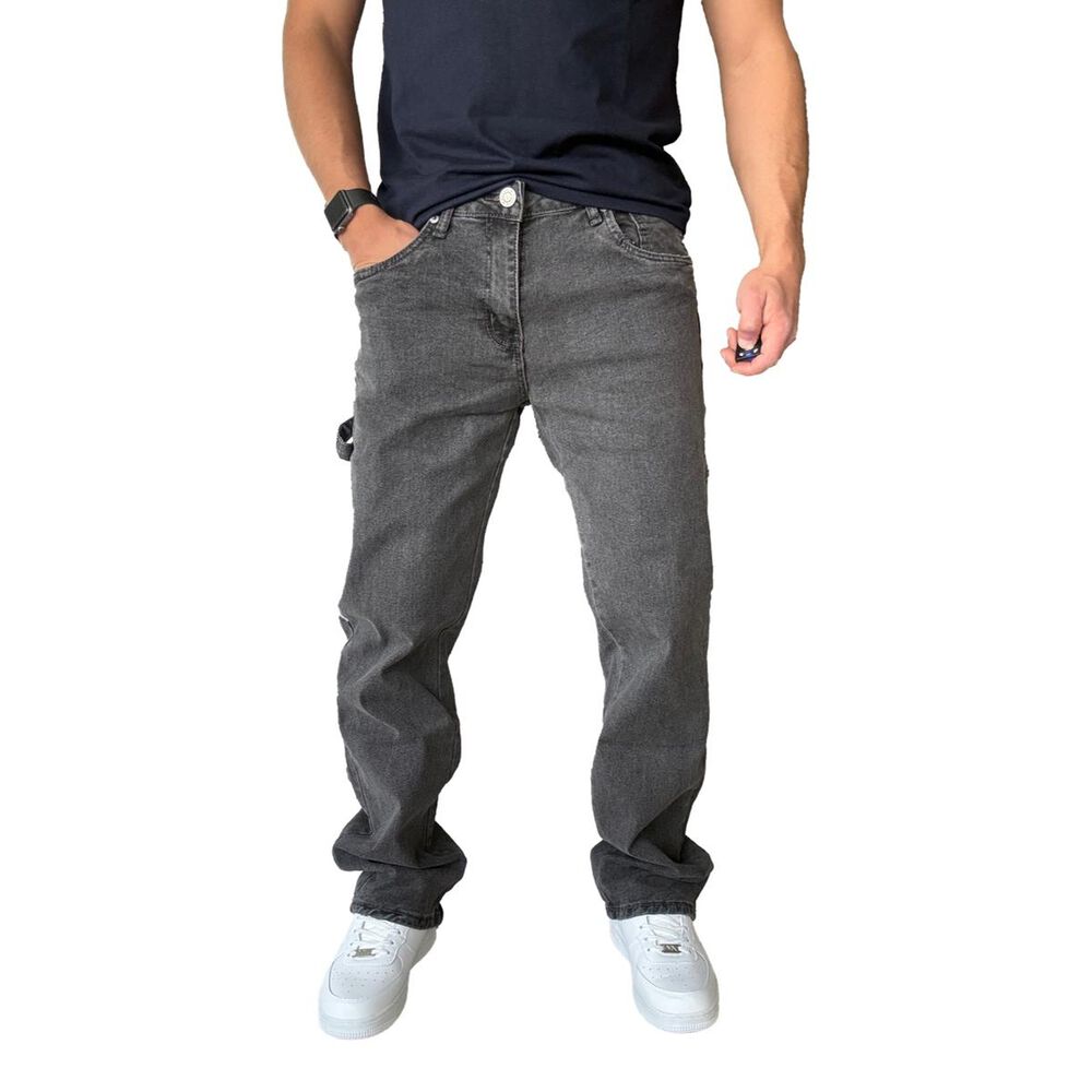 Jeans Cargo Elasticado Recto Gris image number 5.0