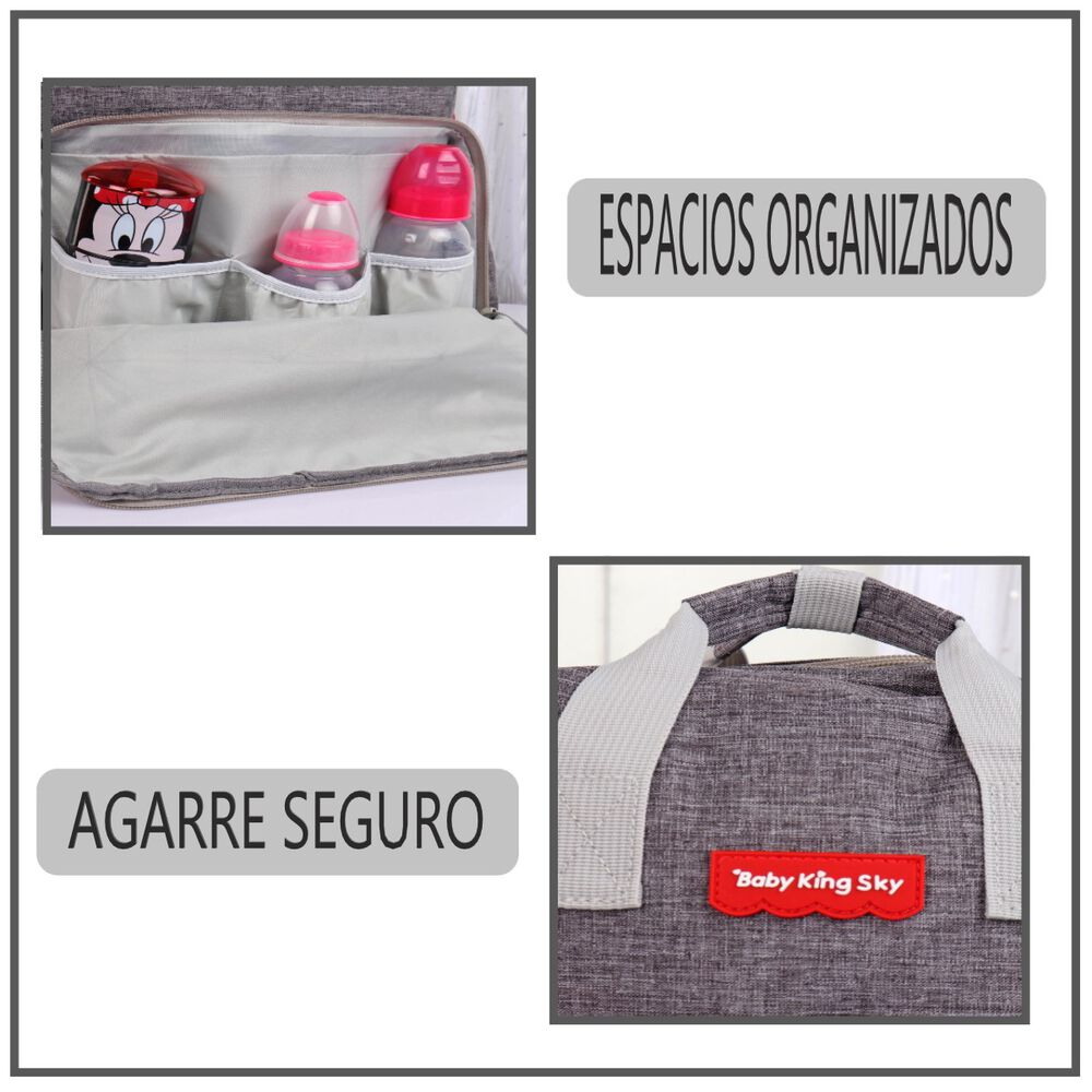 Mochila Pañalera Bebé Bolso Maternal Gran Capacidad image number 3.0