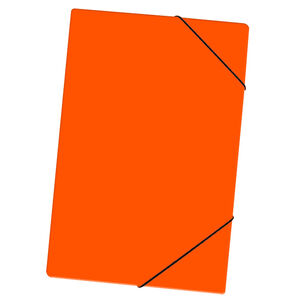 Carpeta Con Elastico Oficio Cartulina Naranja Neon Lavoro