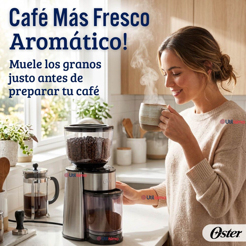 Oster Molinillo De Caf&eacute;, Accesorio, Con 18 Ajustes De Grosor, Incluye Accesorios, Bvstbmh23 image number 4.0