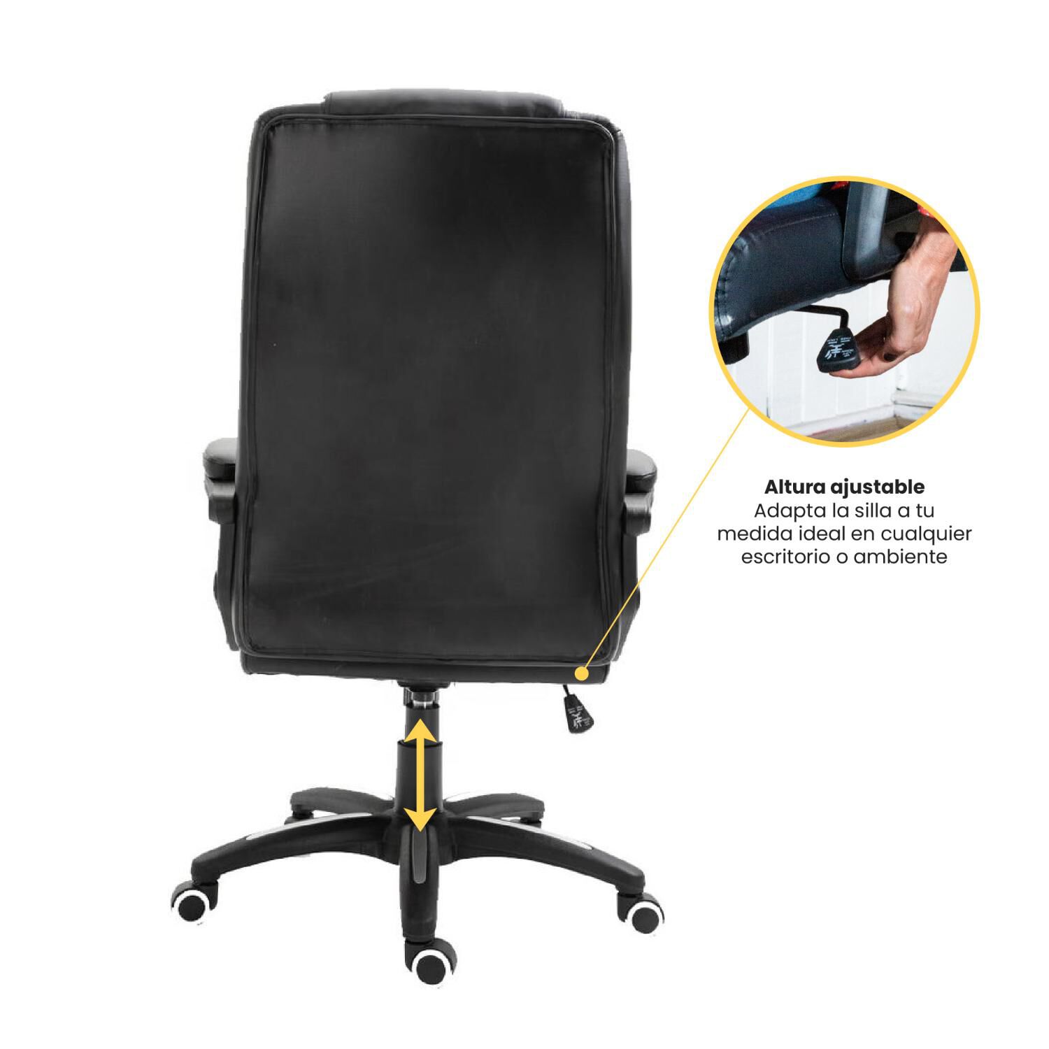 Silla Escritorio Oficina Ejecutiva Reclinable Comfort Levo image number 4.0