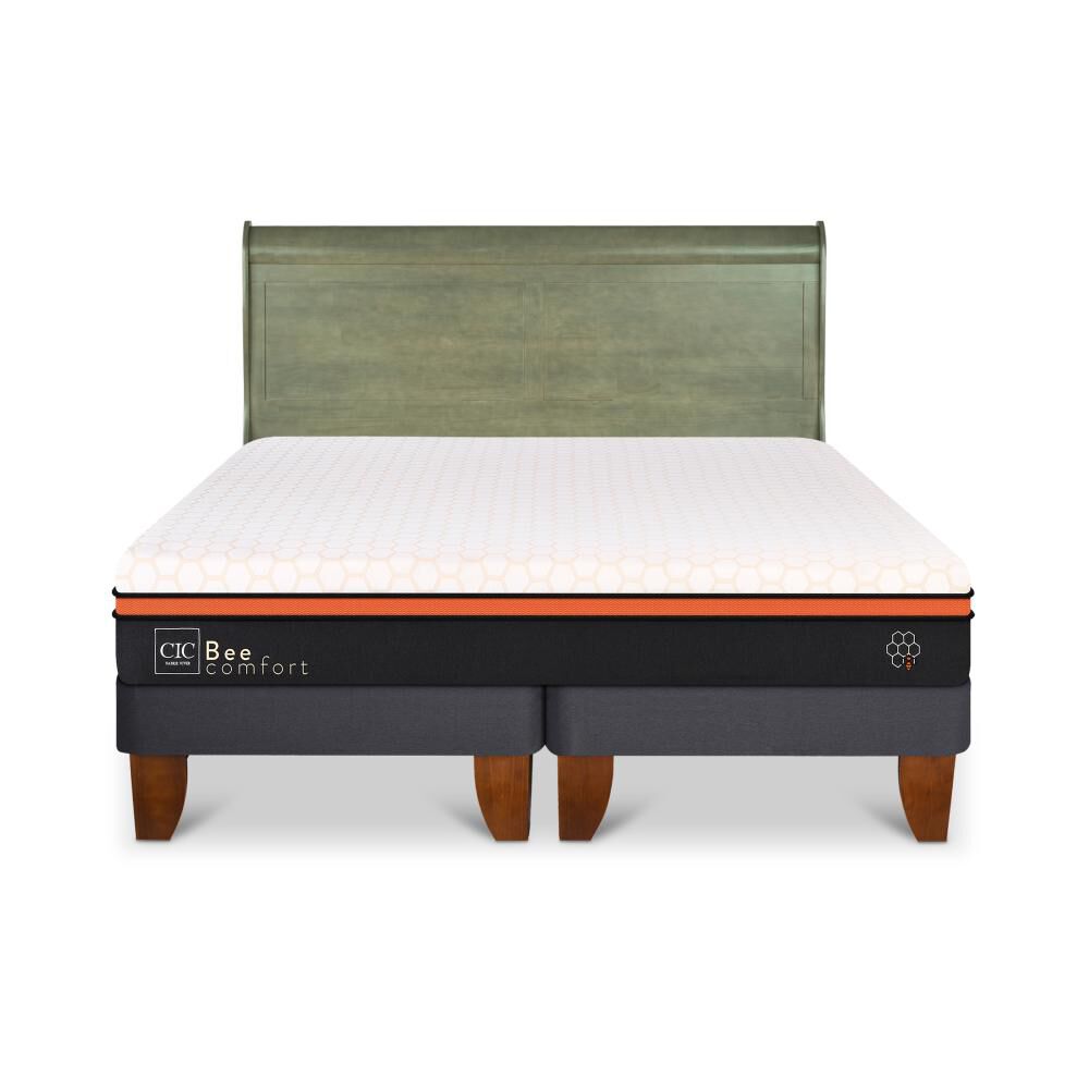 Cama Europea Cic Beecomfort / 2 Plazas / Base Dividida + Respaldo image number 0.0