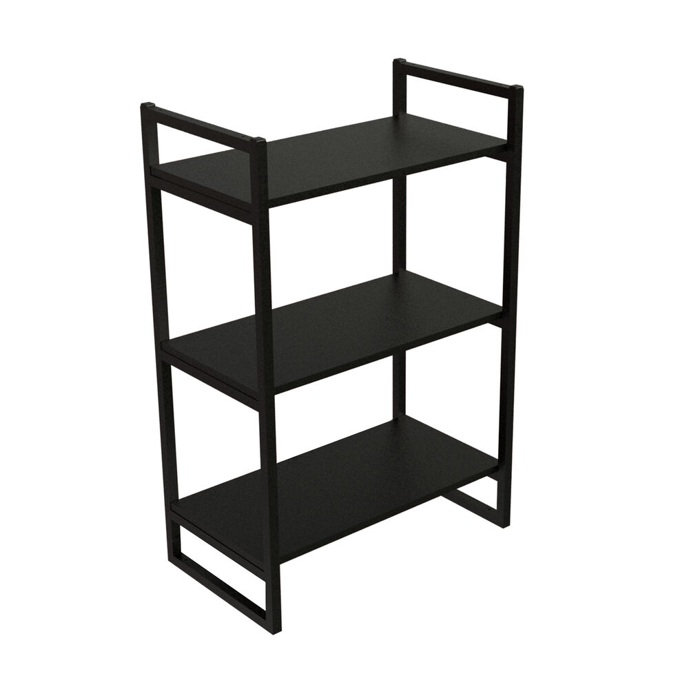 Repisa Diseño Industrial 3 Tablas 60cm X 30cm Negro Brasforma image number 0.0