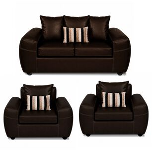 Juego De Living Elegant Detail Houston Pu / 4 Cuerpos