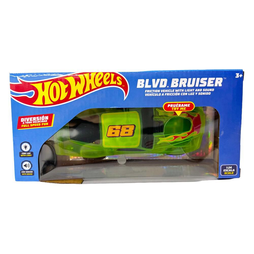 Vehiculo Friction Light & Sound Hot Wheels Blvd Brusier 1:24 image number 4.0