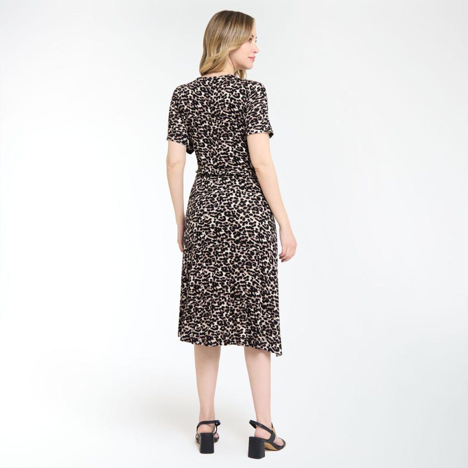 Vestido Full Print Manga Corta Cuello V Mujer Lesage image number 3.0