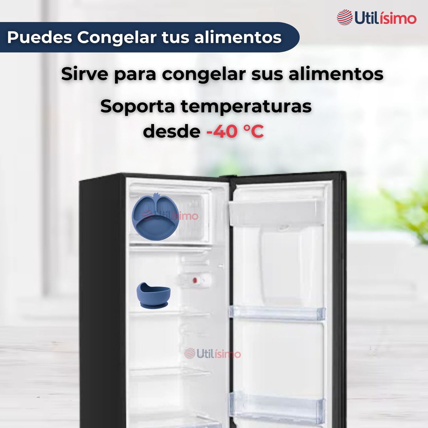 Set De Alimentaci&oacute;n Beb&eacute; Silicona De Formas 6 Piezas Libre Bpa Color Azul image number 4.0
