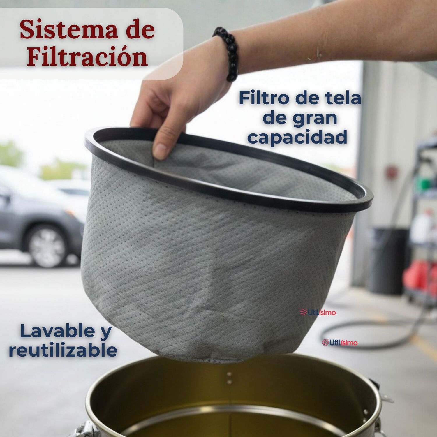 Aspiradora Vacuum Cicl&oacute;nica Succi&oacute;n Fuerte 3000w Potente 25 Litros image number 8.0