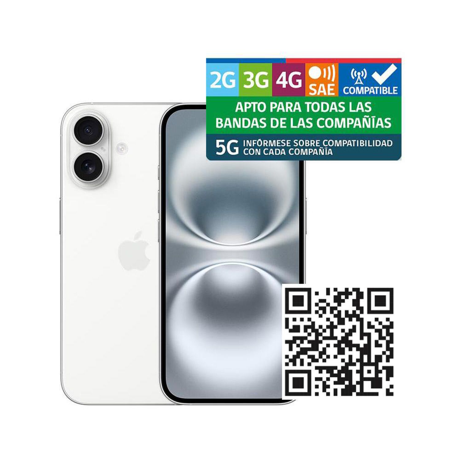 iPhone 16 Apple / 5G / 128 GB / Blanco / Liberado image number 8.0