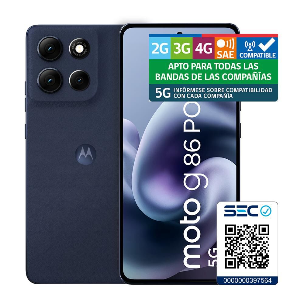 Smartphone Motorola Moto G86 Power / 5G / 256 GB / Azul / Liberado image number 9.0