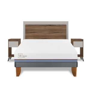 Cama Europea Cic Excellence Plus / 2 Plazas / Base Normal + Set de Maderas Milan