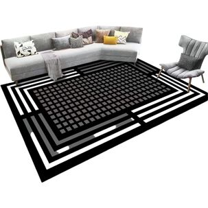 Alfombra Para Living Estampada Medida 180cm X 200cm Antideslizante A3d-22