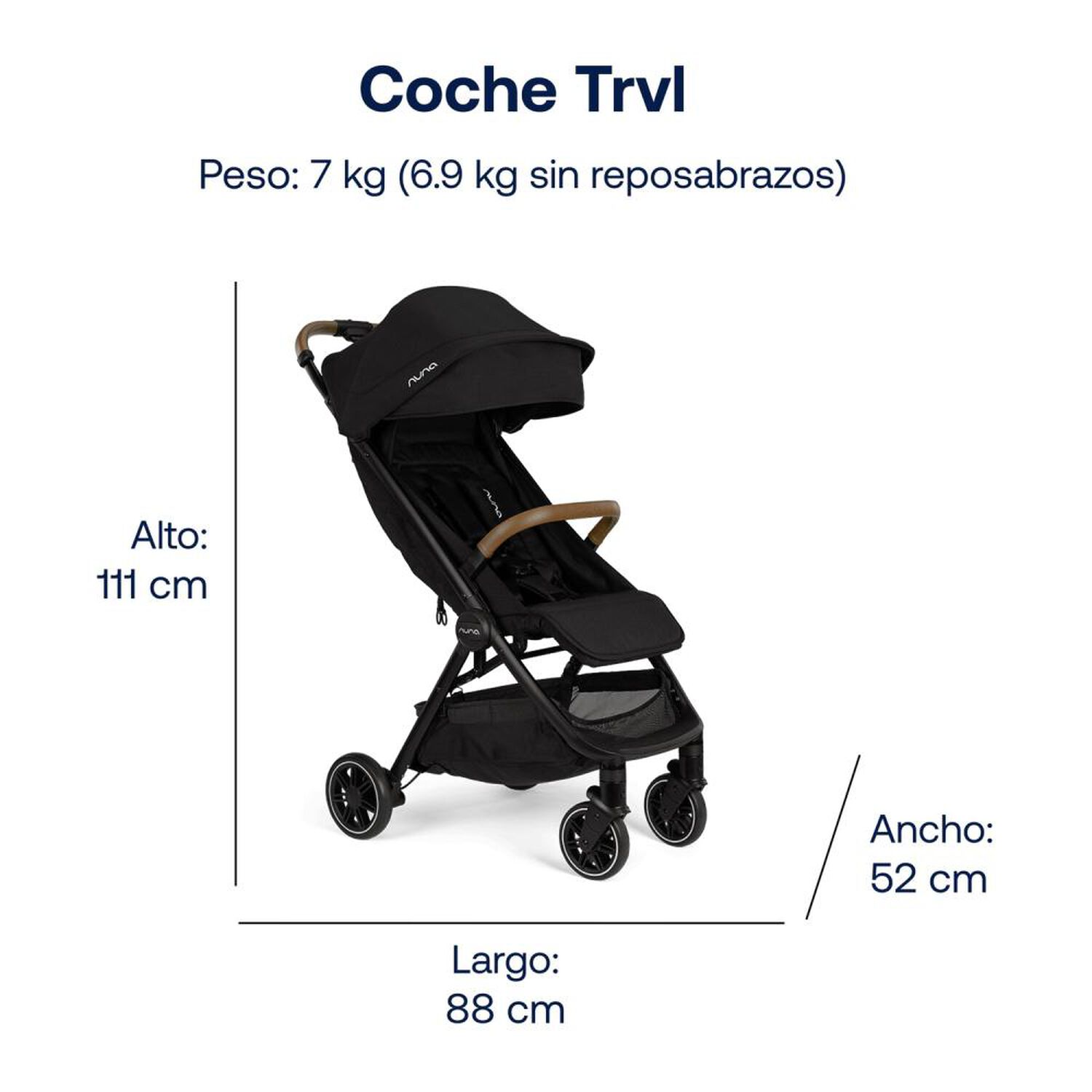 Coche De Paseo Bebesit Trvl Negro image number 1.0