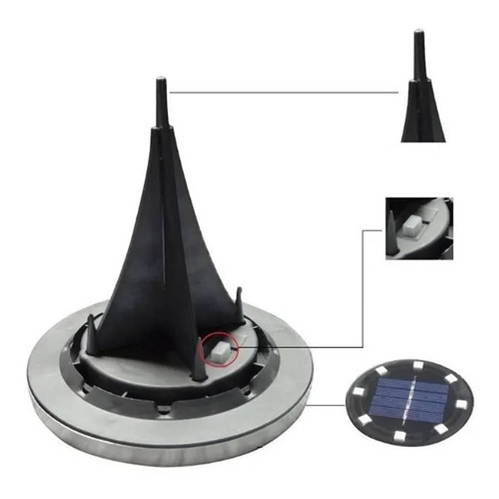 Set 4 Focos Led Carga Solar Para Jard&iacute;n Con Estaca image number 8.0