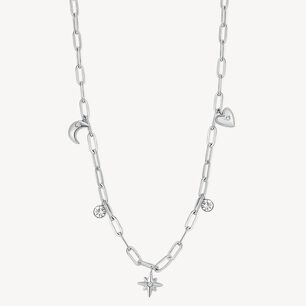 Collar Brosway Bah43 Plateado Mujer
