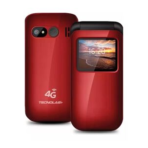 Telefono Senior Adulto Mayor Tipo Almeja 4g Rojo