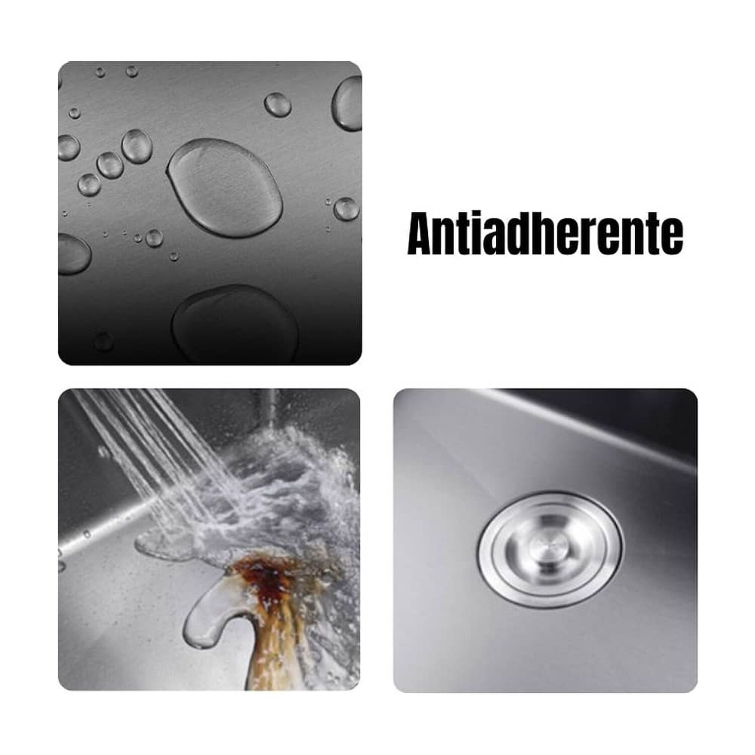 Lavaplatos Mate Acero Inoxidable 44x28 Encastre image number 5.0