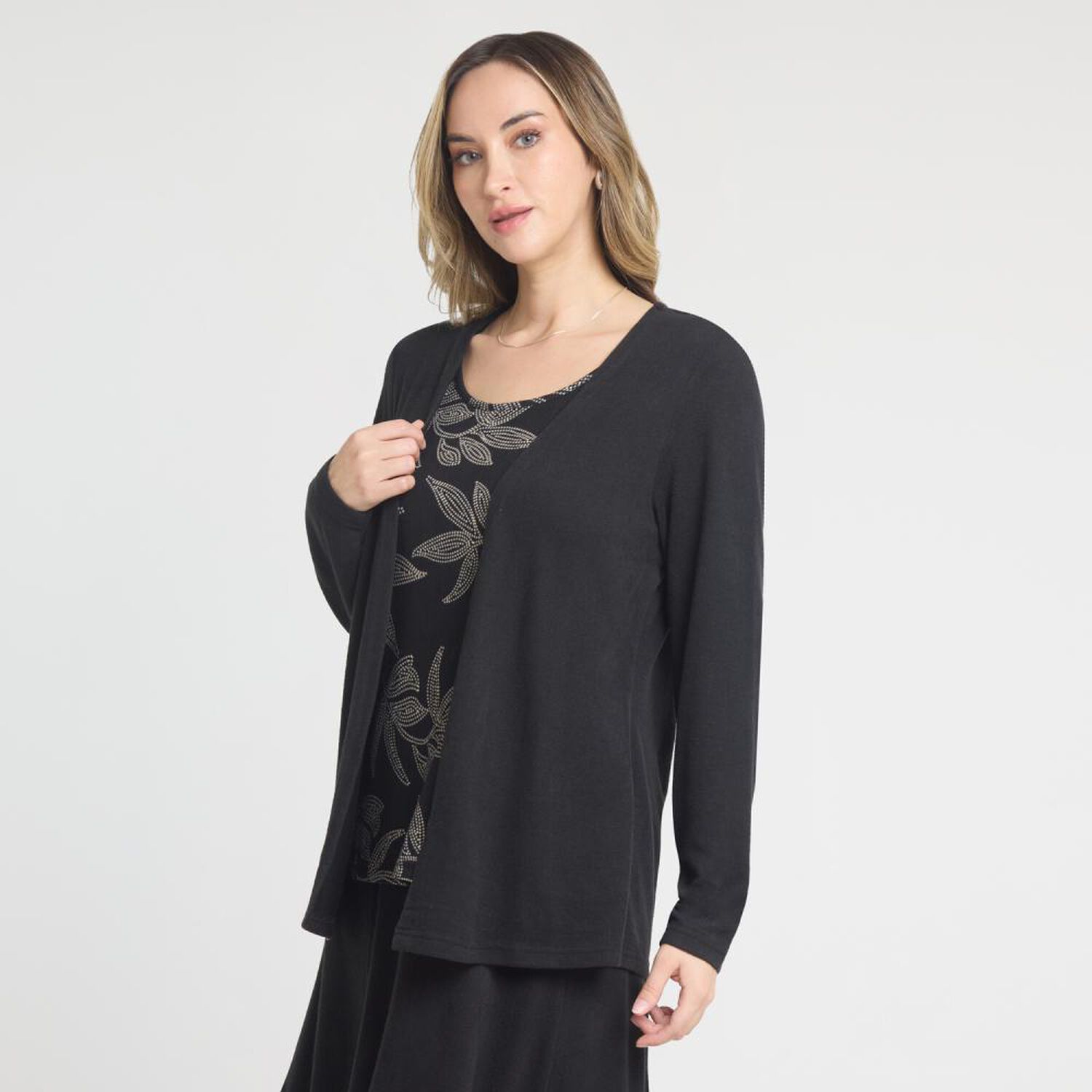 Sweater Tejido Camant Doble Manga Larga Cuello Redondo Mujer Lesage image number 2.0