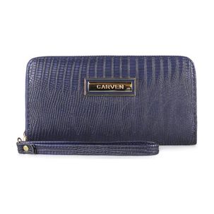 Billetera De Mujer Fresia Azul Carven