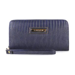Billetera De Mujer Fresia Azul Carven