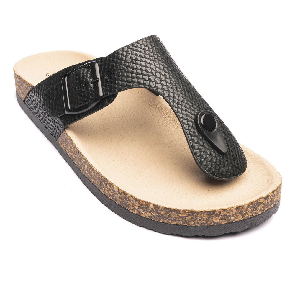 Sandalia Mujer Negro Razo Chancleta image number 2.0