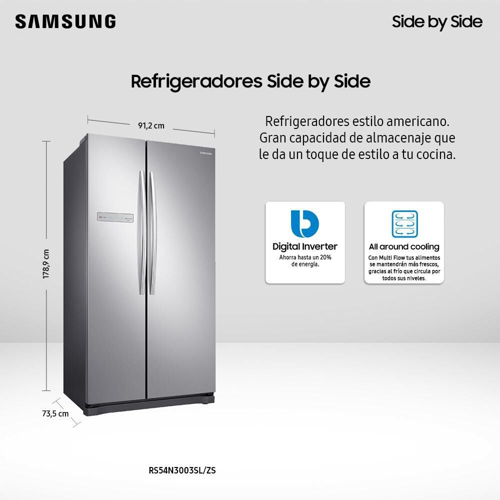 Refrigerador Side By Side Samsung Rs54N3003Sl / No Frost / 535 Litros image number 5.0