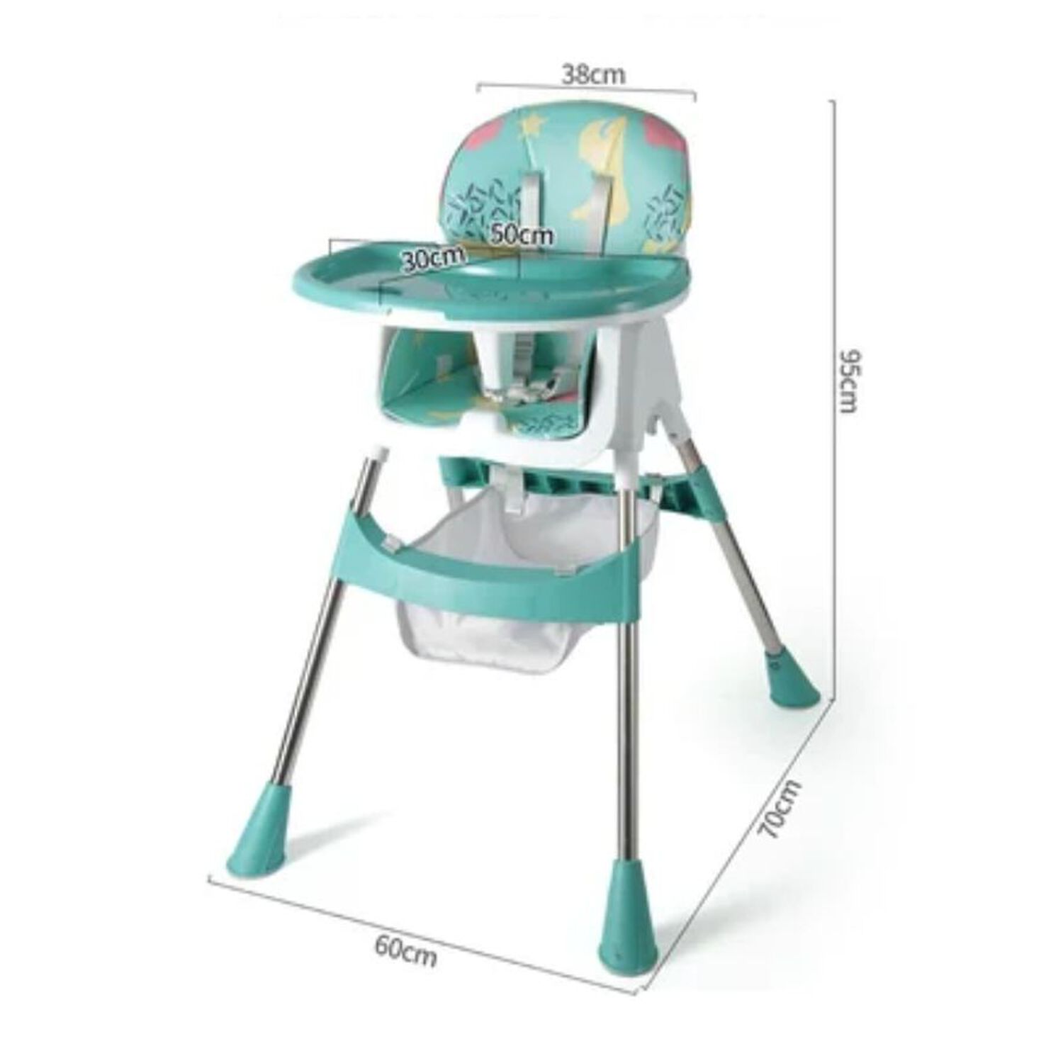 Silla Comedor Port&aacute;til Infantil 2 En 1 Plegable Verde image number 2.0
