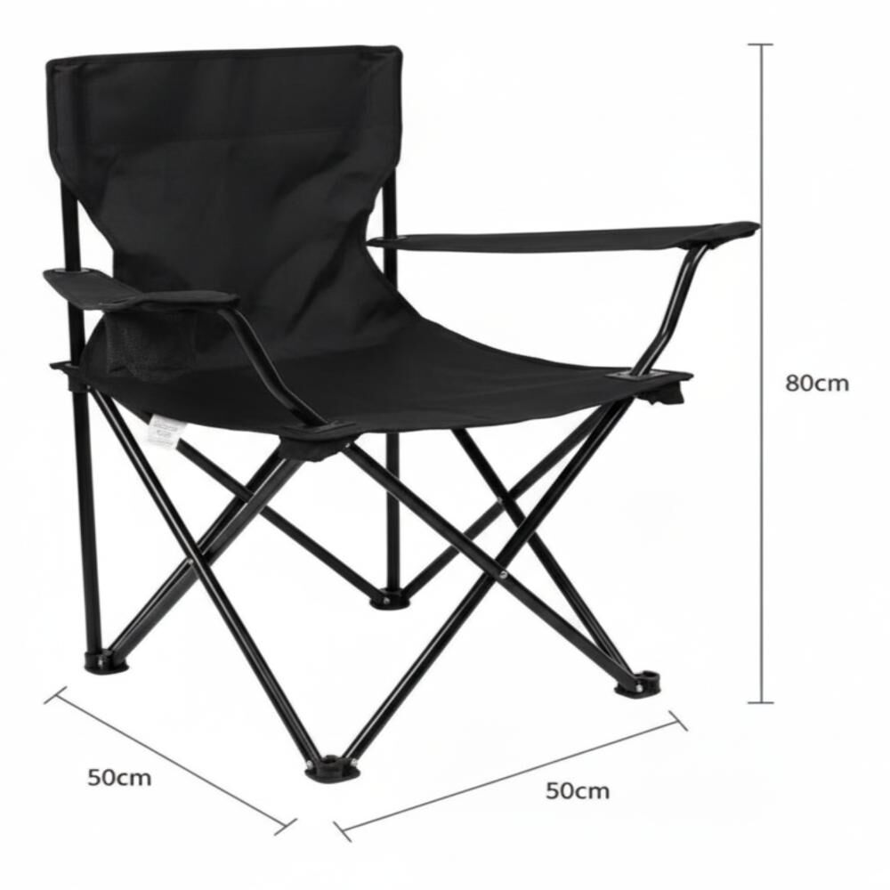 Silla Plegable De Playa Camping Pesca Picnic Con Porta Vaso image number 32.0