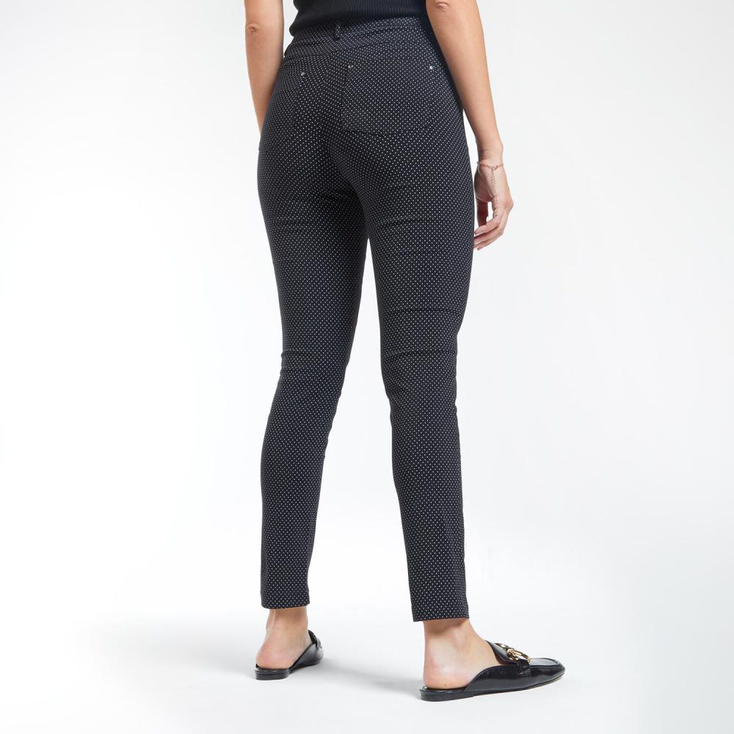 Pantal&oacute;n B&aacute;sico Strech Tiro Alto Skinny Recto Mujer Kimera image number 3.0