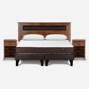 Cama Europea Rosen Ergo T / 2 Plazas / Base Dividida + Set De Maderas Ferrara + Almohada Light