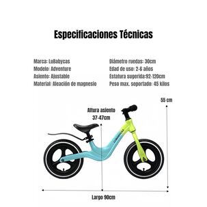 Bicicleta Equilibrio &Uacute;ltra Resistente Lubabycas Rosada