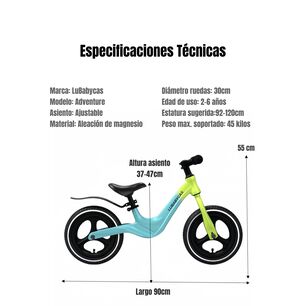 Bicicleta Equilibrio &Uacute;ltra Resistente Lubabycas Rosada
